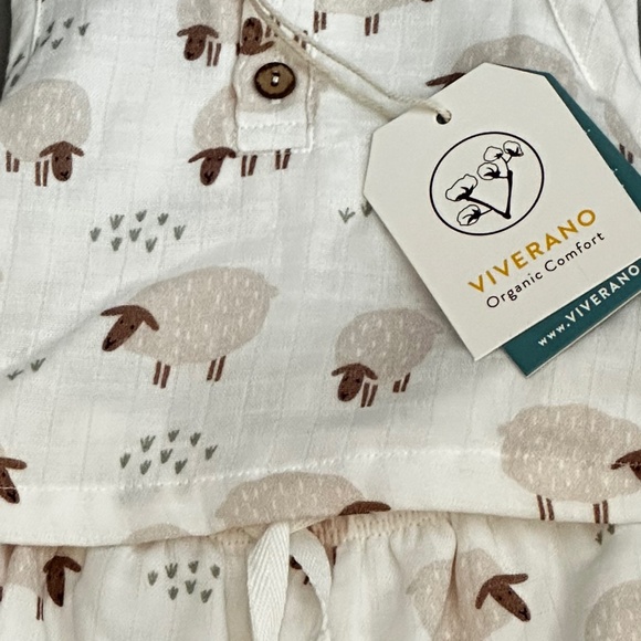 Viverano 100% Cotton Sleeveless Tank and Short Set - Picture 2 of 2